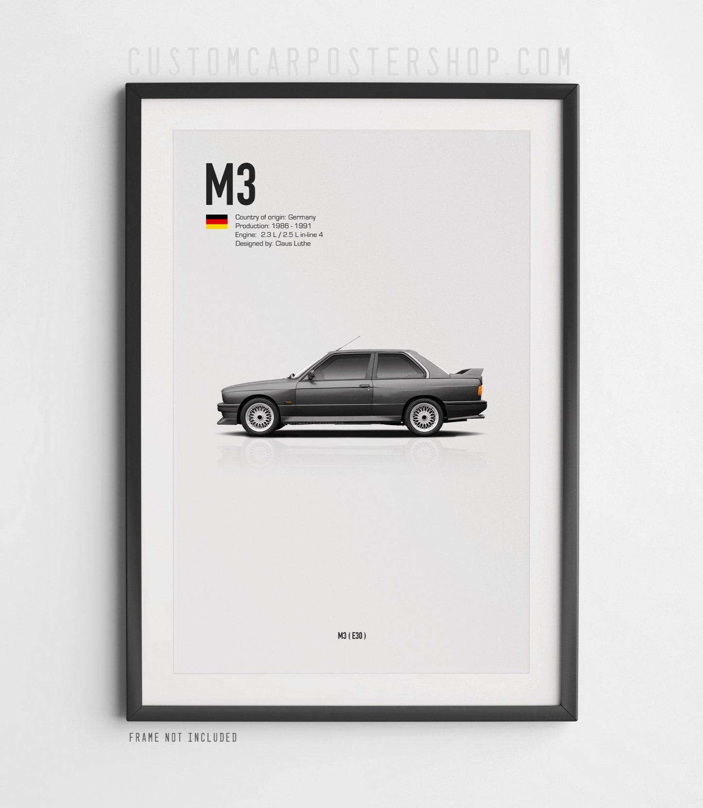 BMW M3 (E30) Poster (1986–1991)