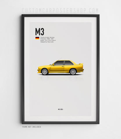 BMW M3 (E30) Poster (1986–1991)
