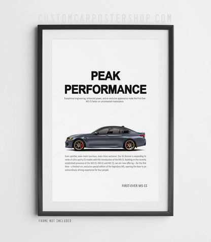 BMW M5 CS (F90) Print Ad - Peak Performance