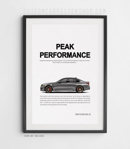 BMW M5 CS (F90) Print Ad - Peak Performance