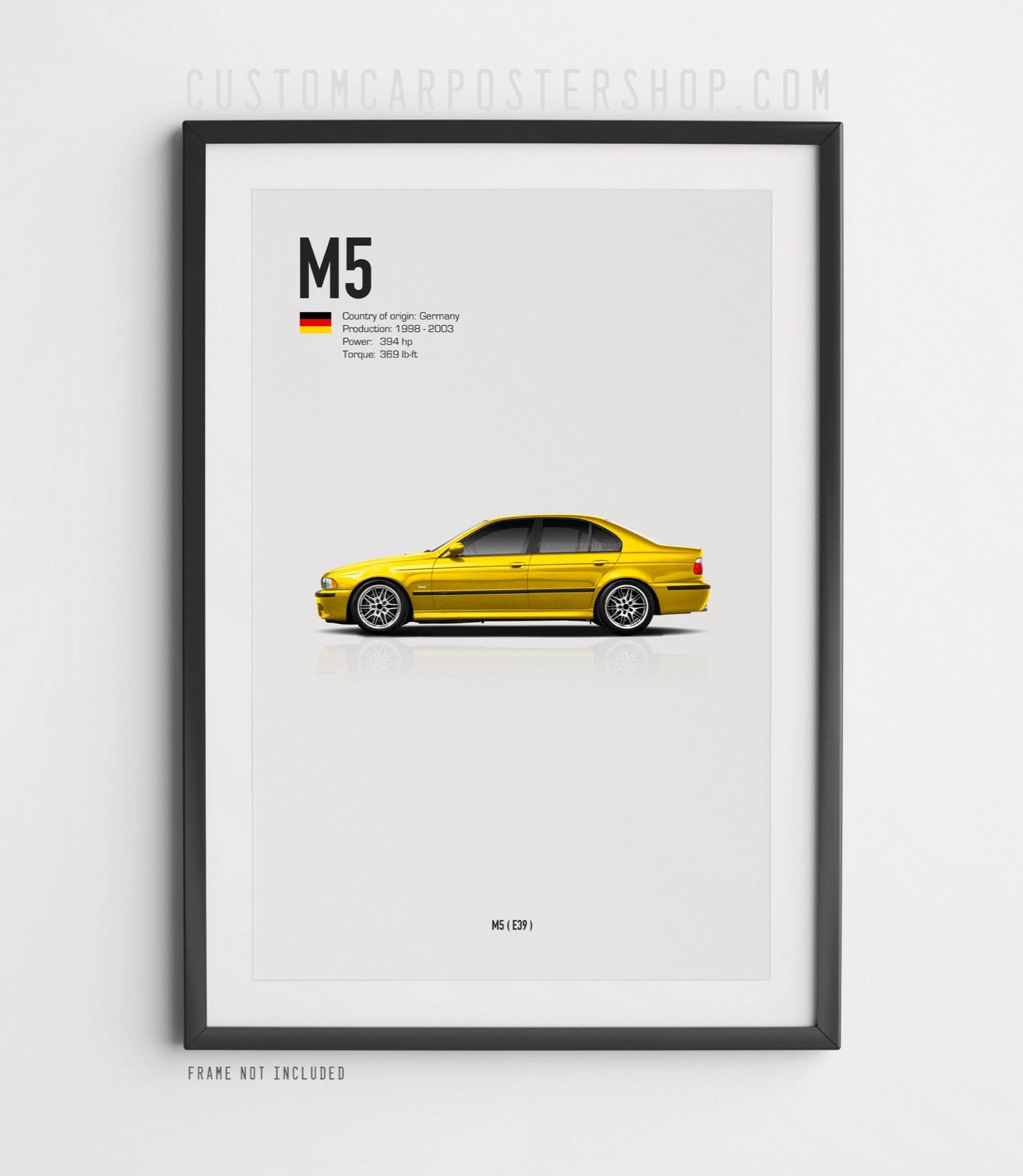 BMW M5 E39 Cutaway Poster – 24x36 Inch High-Res Print, Heavy 9mil Paper, Pop Art Style
