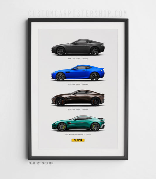 Aston Martin Vantage Collage Print (Commissioned)