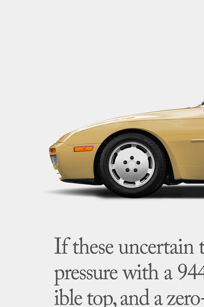 Porsche 944 S2 Cabriolet Vintage Ad - Blow Off Steam