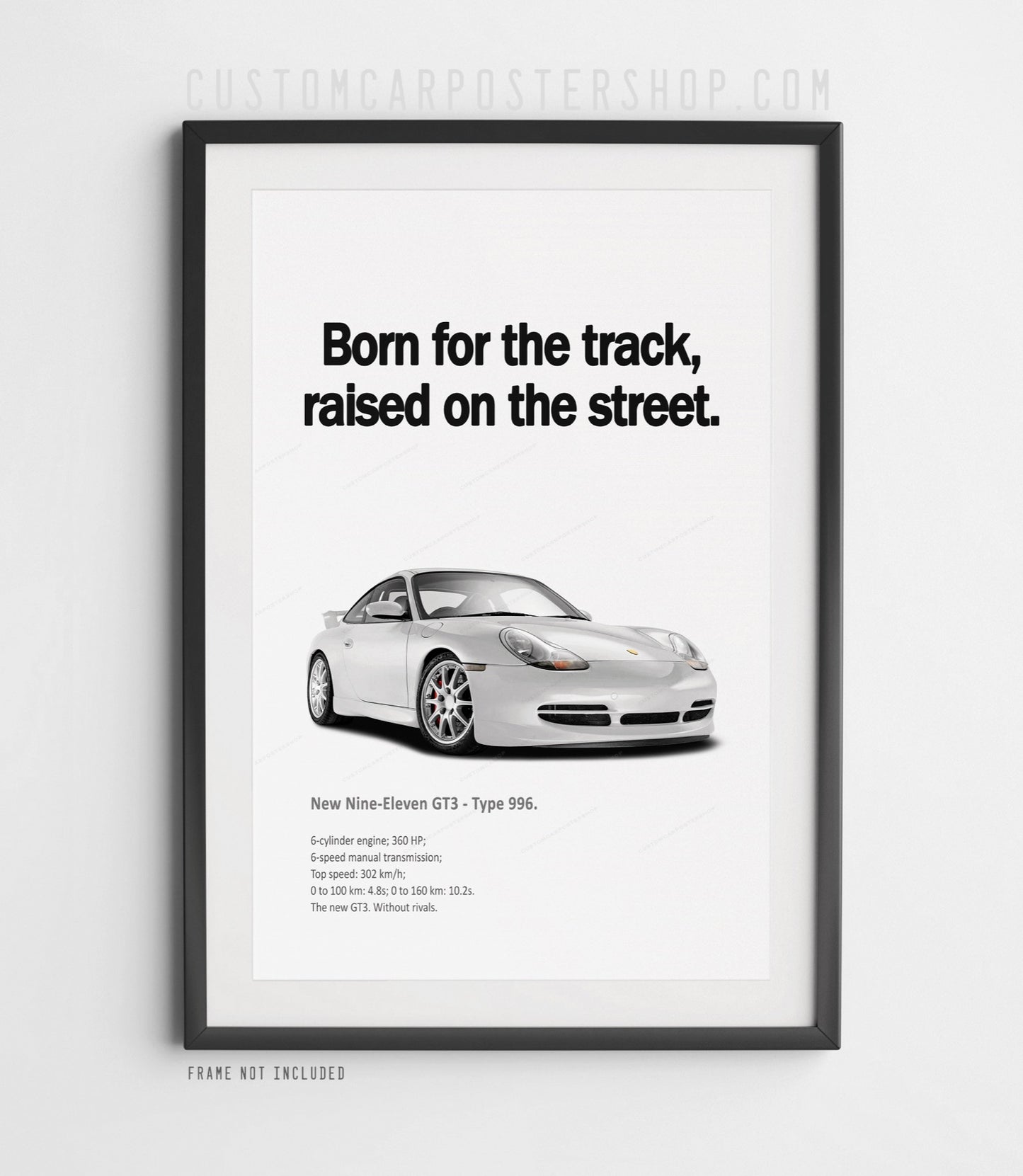 Porsche 996.1 911 GT3 Remastered Print Ad - Born for the Track
