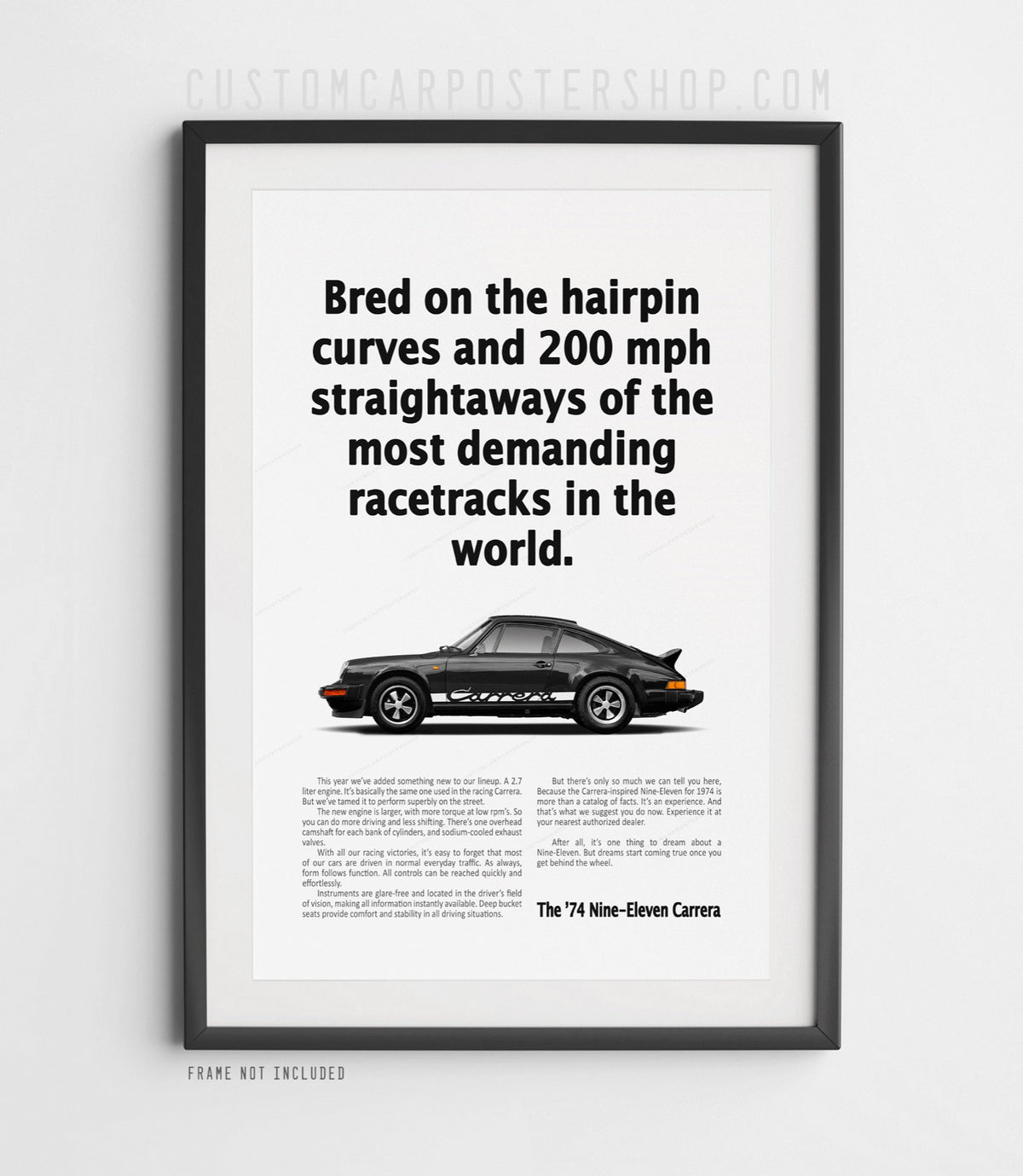 Porsche 911 Carrera 2.7 MFI Print Ad Poster - Hairpin Curves