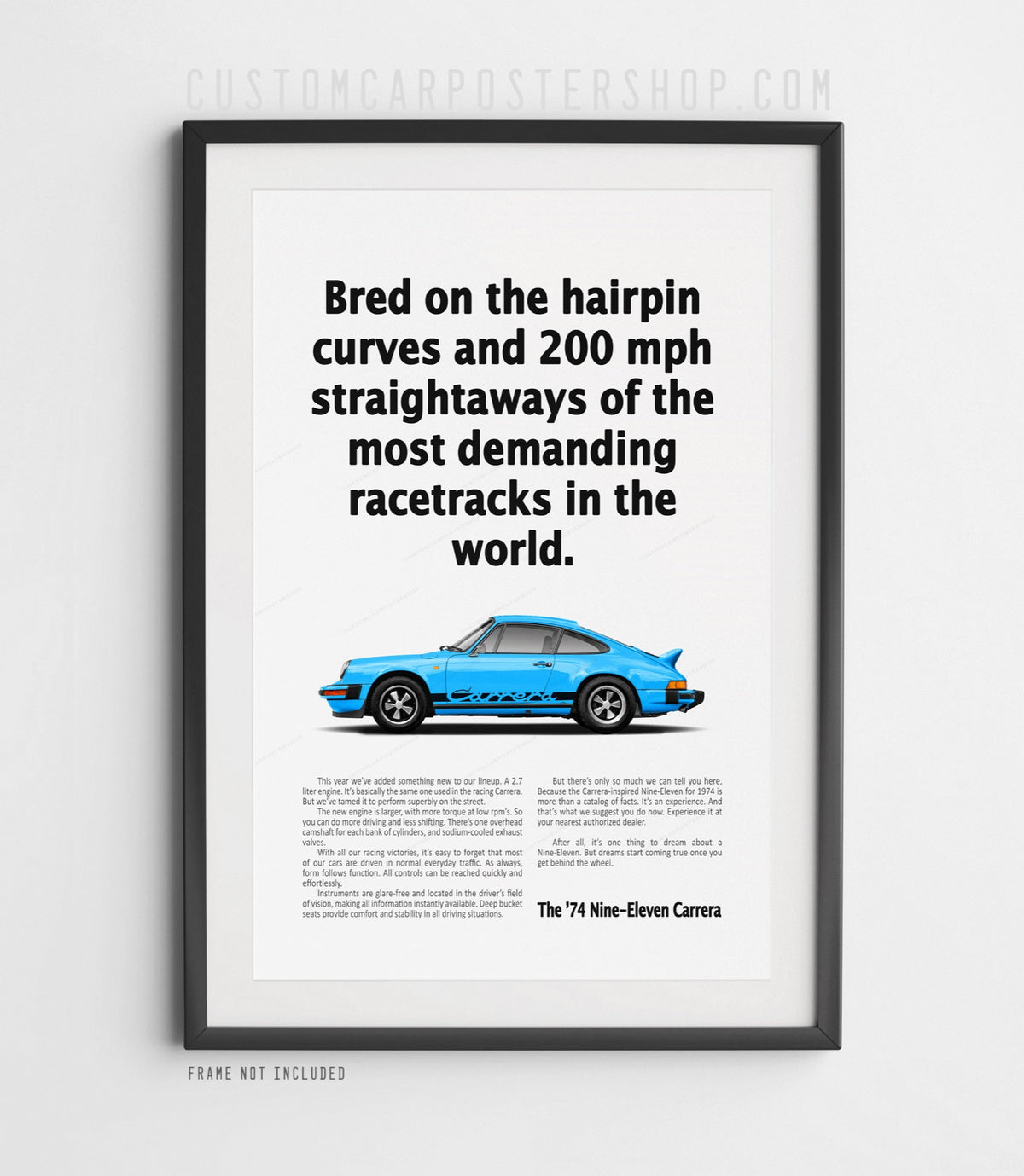 Porsche 911 Carrera 2.7 MFI Print Ad Poster - Hairpin Curves