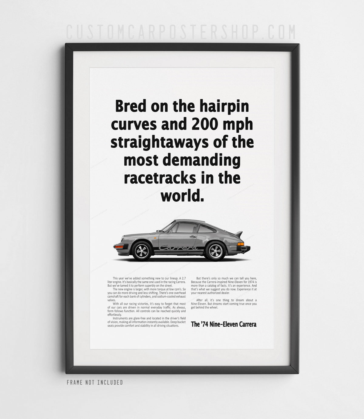 Porsche 911 Carrera 2.7 MFI Print Ad Poster - Hairpin Curves