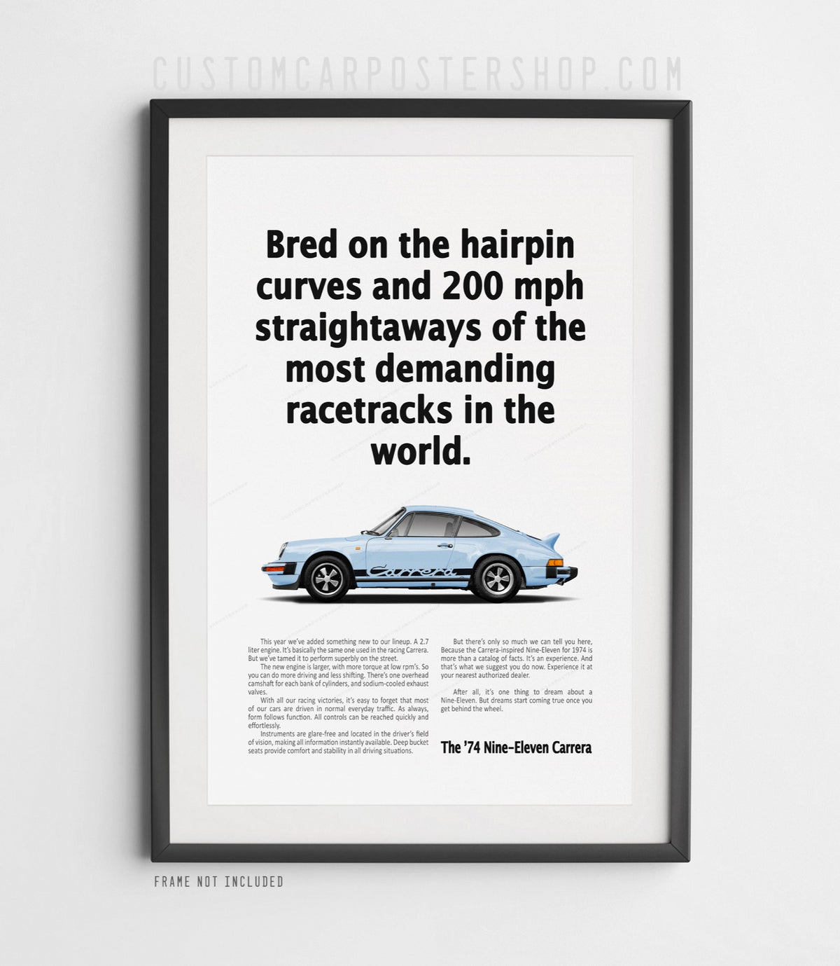 Porsche 911 Carrera 2.7 MFI Print Ad Poster - Hairpin Curves