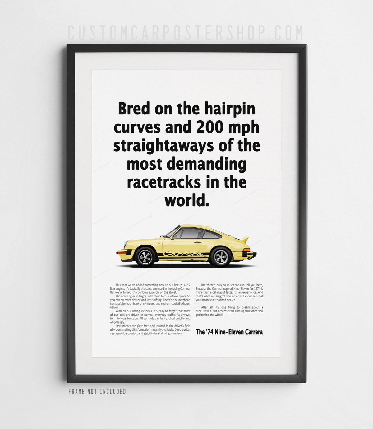 Porsche 911 Carrera 2.7 MFI Print Ad Poster - Hairpin Curves