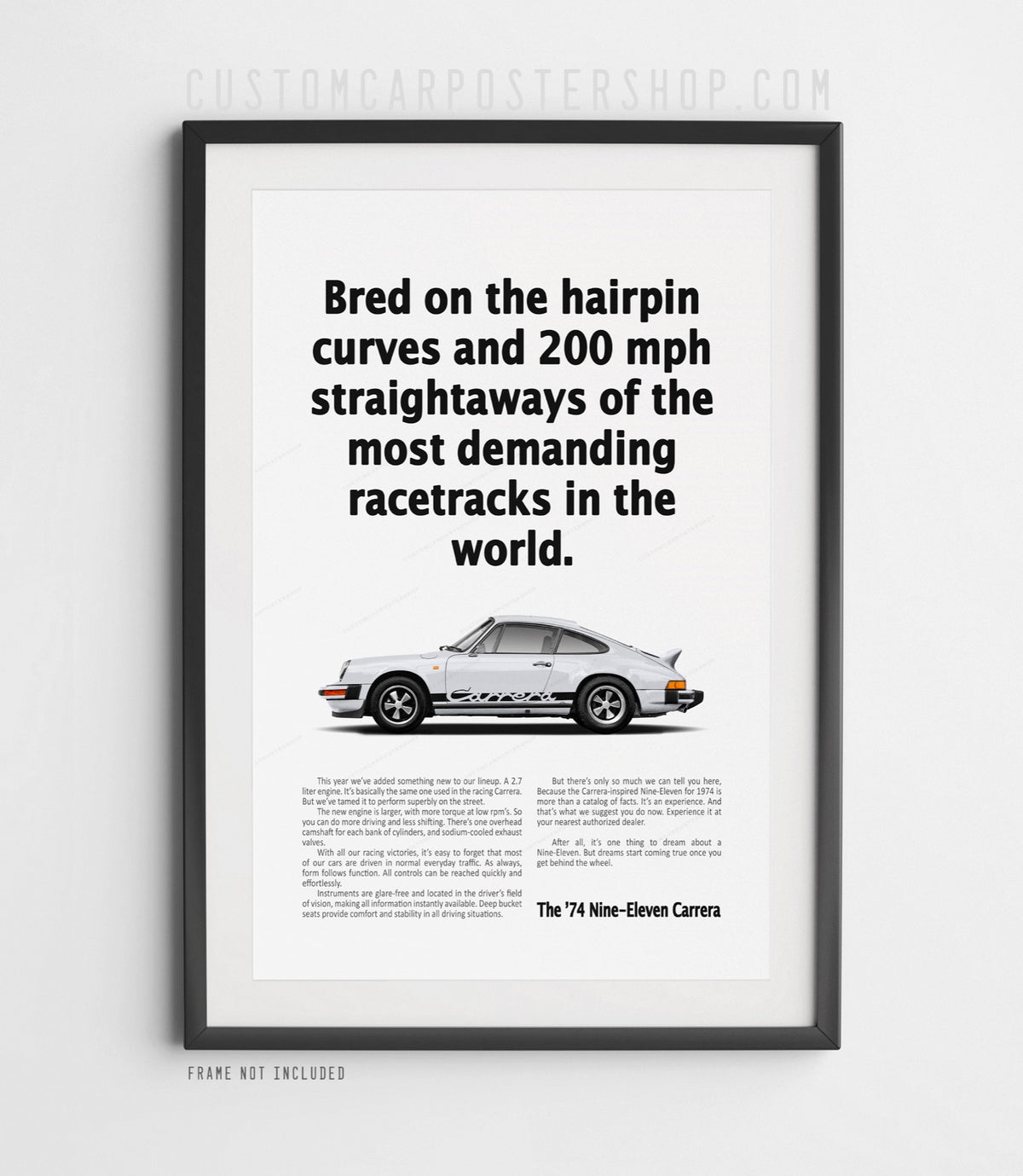 Porsche 911 Carrera 2.7 MFI Print Ad Poster - Hairpin Curves