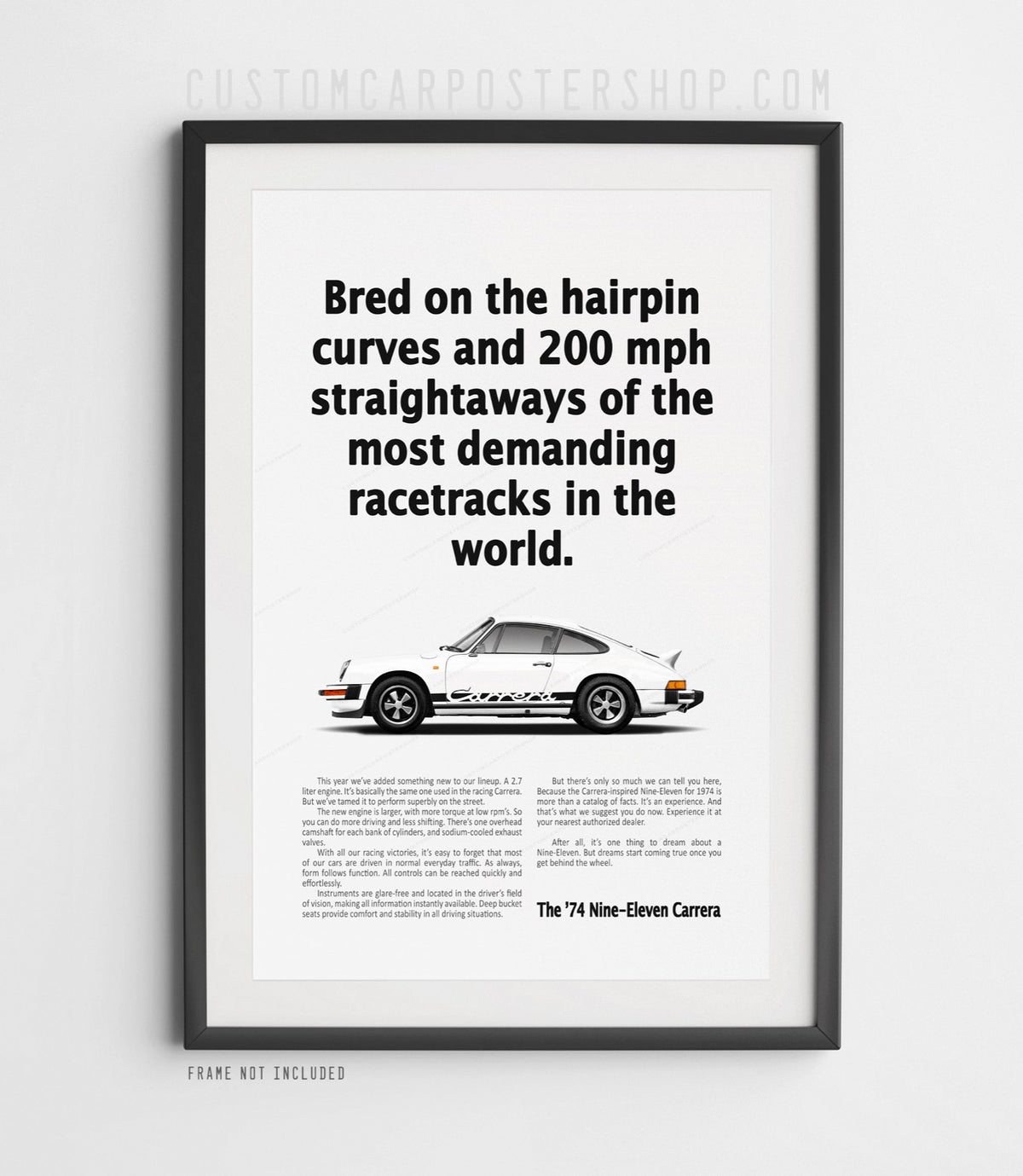 Porsche 911 Carrera 2.7 MFI Print Ad Poster - Hairpin Curves