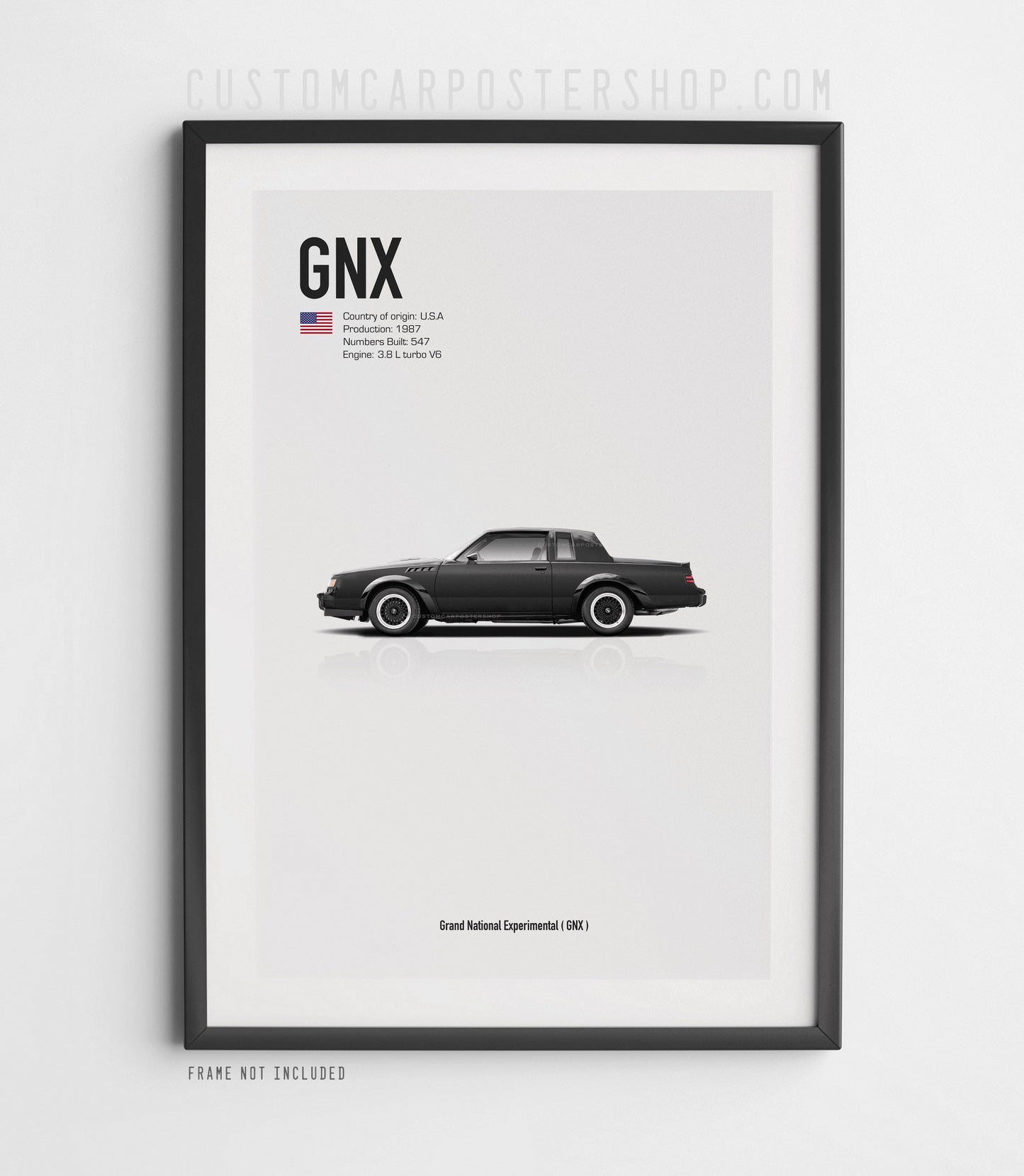 Buick GNX Poster in Black Frame