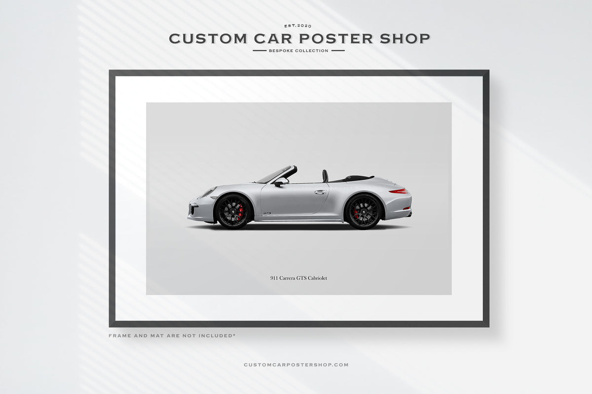 Porsche 911 (991.1) GTS Cabriolet Poster (Commissioned)