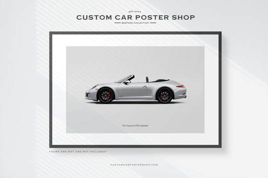 Porsche 911 (991.1) GTS Cabriolet Poster (Commissioned)
