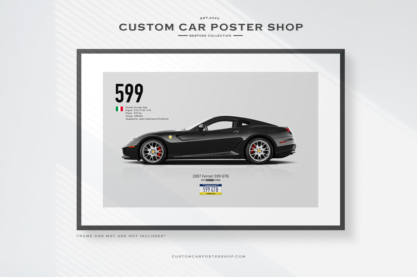 Ferrari 599 GTB Framed Print (Commissioned)