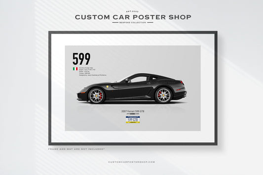 Ferrari 599 GTB Framed Print (Commissioned)