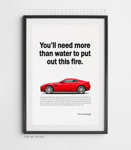 Bespoke Creative writing Aston Martin V8 Vantage Print Ad