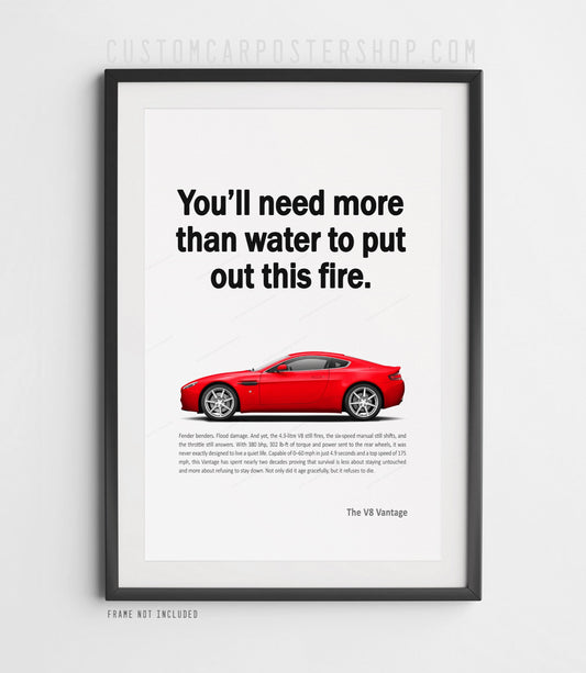 Bespoke Creative writing Aston Martin V8 Vantage Print Ad