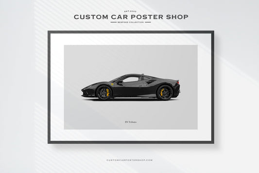 Ferrari F8 Tributo Sketched Art (Commissioned)