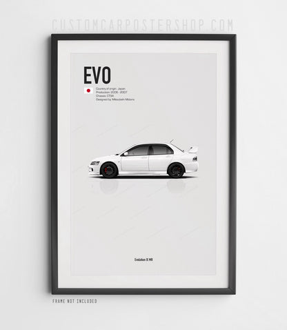 Mitsubishi Evolution IX MR Print (Commissioned)