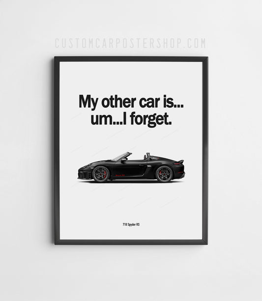 Porsche 718 Spyder RS Print Ad - My Other Car (Commissioned)