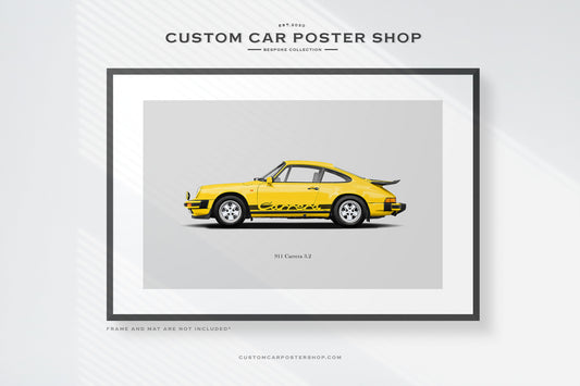 Porsche 911 3.2 Carrera Poster (Commissioned)