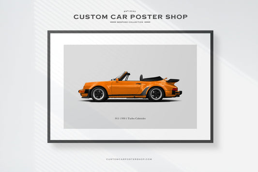 Porsche 911 930 Turbo Stretched Canvas Framed Print