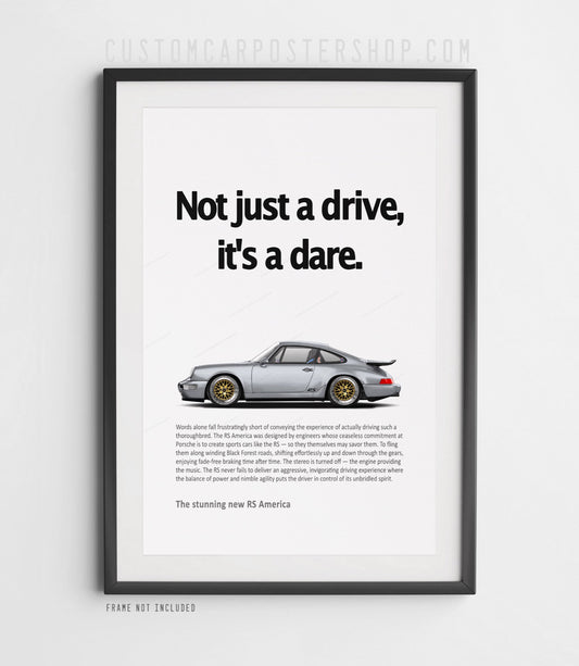 Porsche 911 RS America Print Ad - It's a Dare (Commissioned)