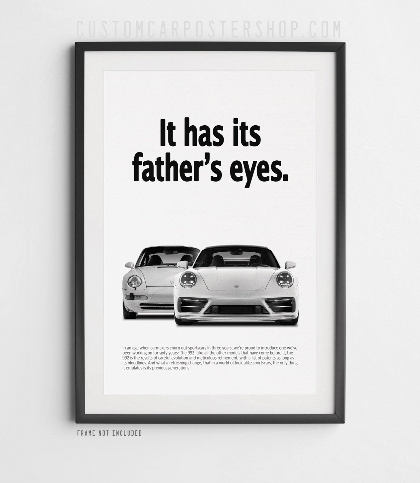 Porsche 992 and 993 Print Ad - Father's Eyes