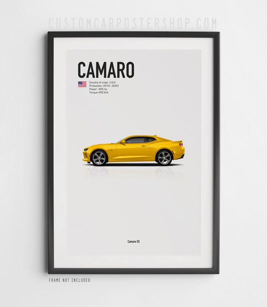 Chevrolet Camaro Poster (6th Gen)