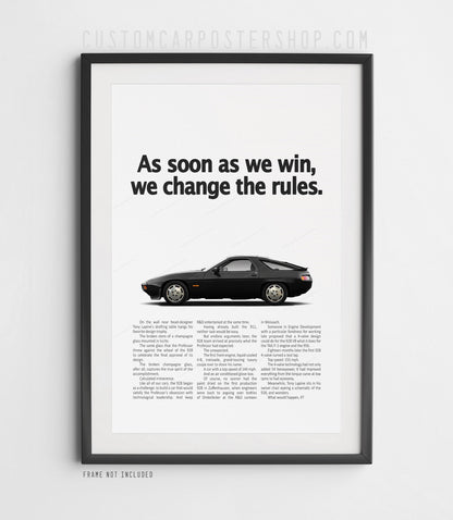 Porsche 928S Classic Ad - Change the Rules