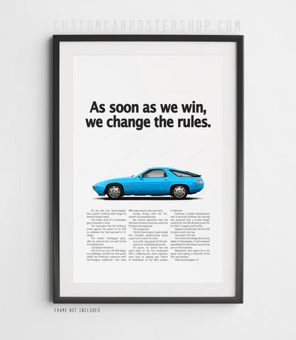 Porsche 928S Classic Ad - Change the Rules