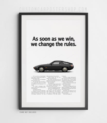 Porsche 928S Classic Ad - Change the Rules