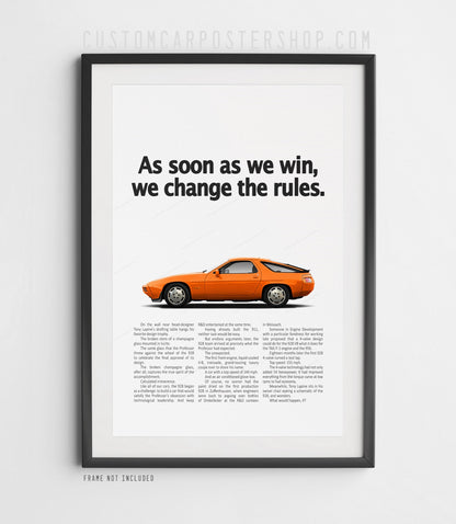 Porsche 928S Classic Ad - Change the Rules