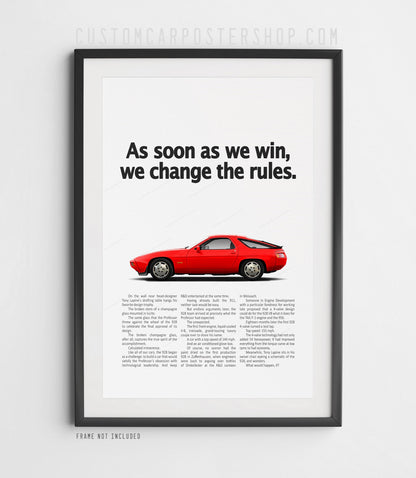 Porsche 928S Classic Ad - Change the Rules