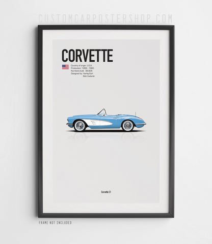 Chevrolet Corvette C1 Poster