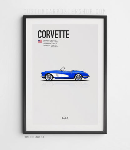 Chevrolet Corvette C1 Poster