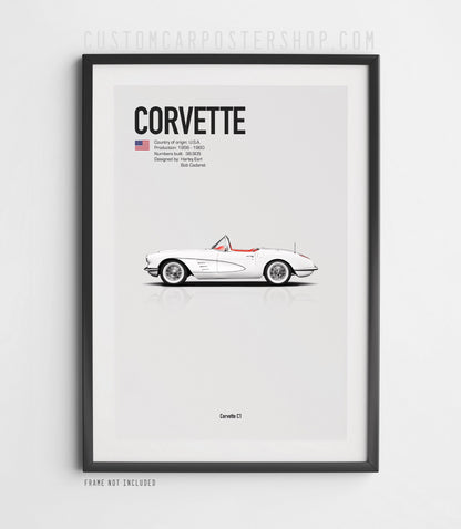 Chevrolet Corvette C1 Poster