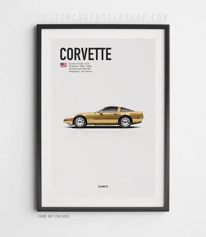 Chevrolet Corvette C4 Poster