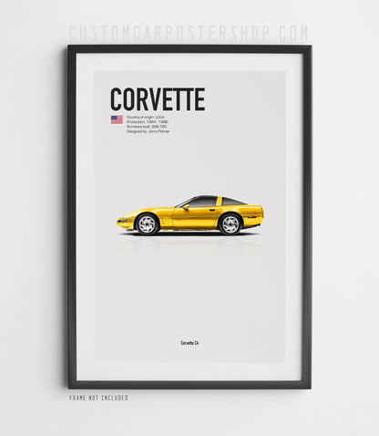 Chevrolet Corvette C4 Poster