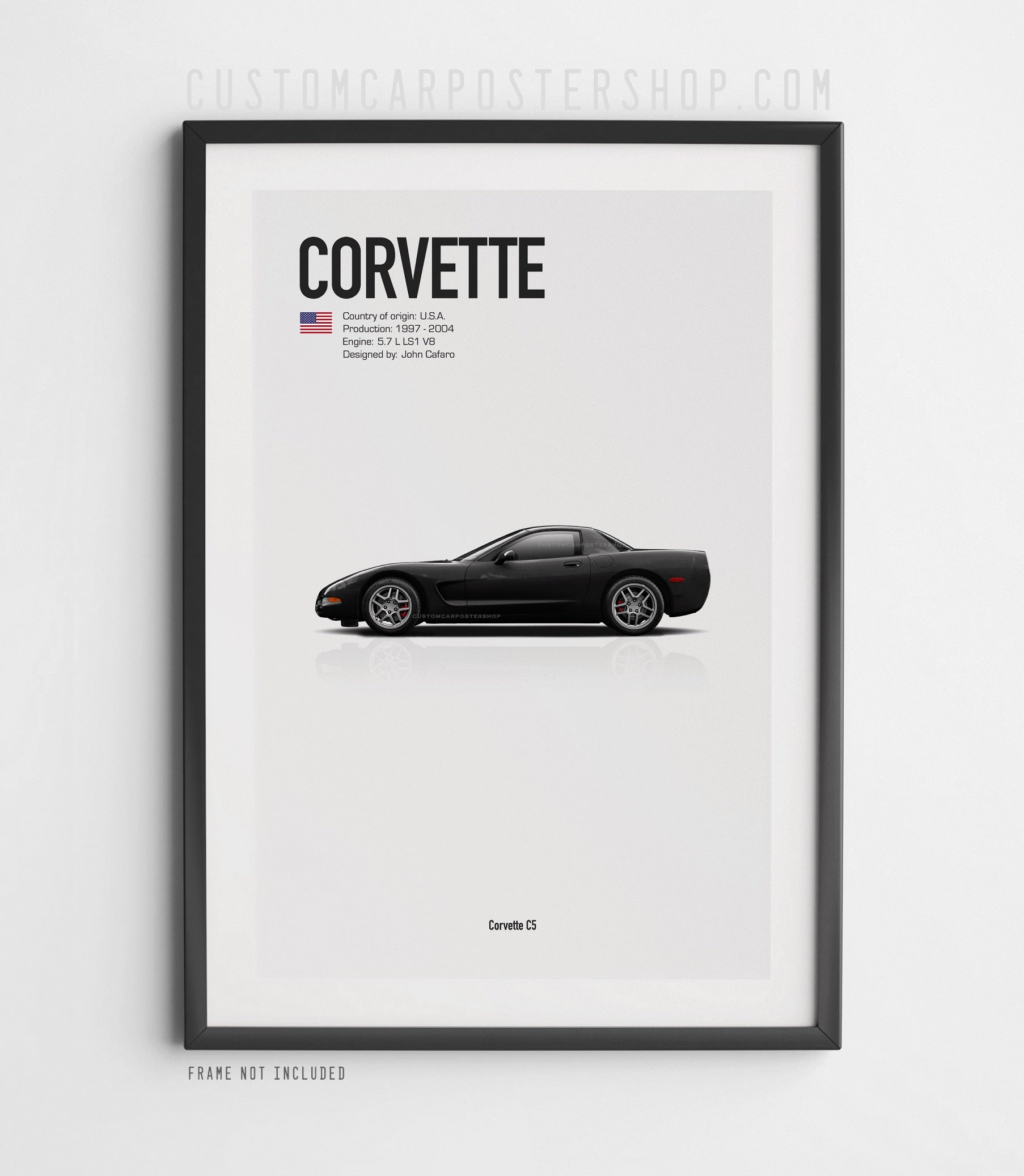Banderole Corvette C5 Cab / Bannière Affiche Décoration Garage Déco Banderole Corvette C5 Cab / Bannière Affiche Décoration Garage Déco
