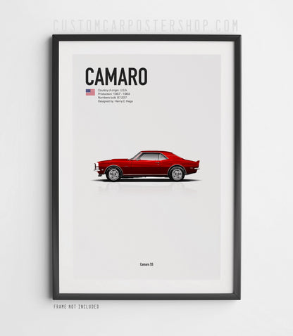 Chevrolet Camaro Poster (1st Gen)