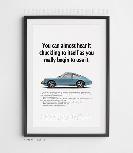 Porsche 912 Print Ad - Chuckling to itself (Commissioned)