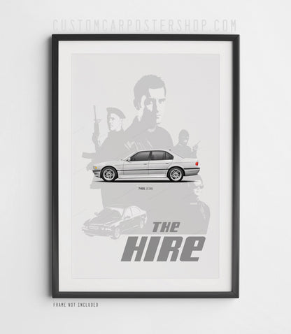 BMW 740il - Ambush (2001) short film tribute poster with Clive Owen