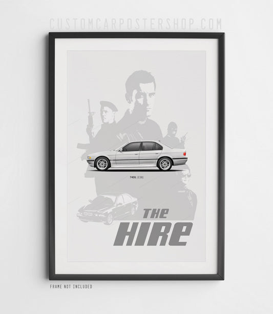 BMW 740il - Ambush (2001) short film tribute poster with Clive Owen