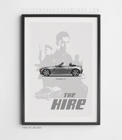 BMW Z4 Roadster - Hostage (2001) short film tribute poster with Clive Owen