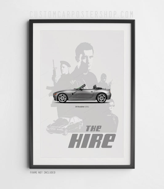 BMW Z4 Roadster - Hostage (2001) short film tribute poster with Clive Owen