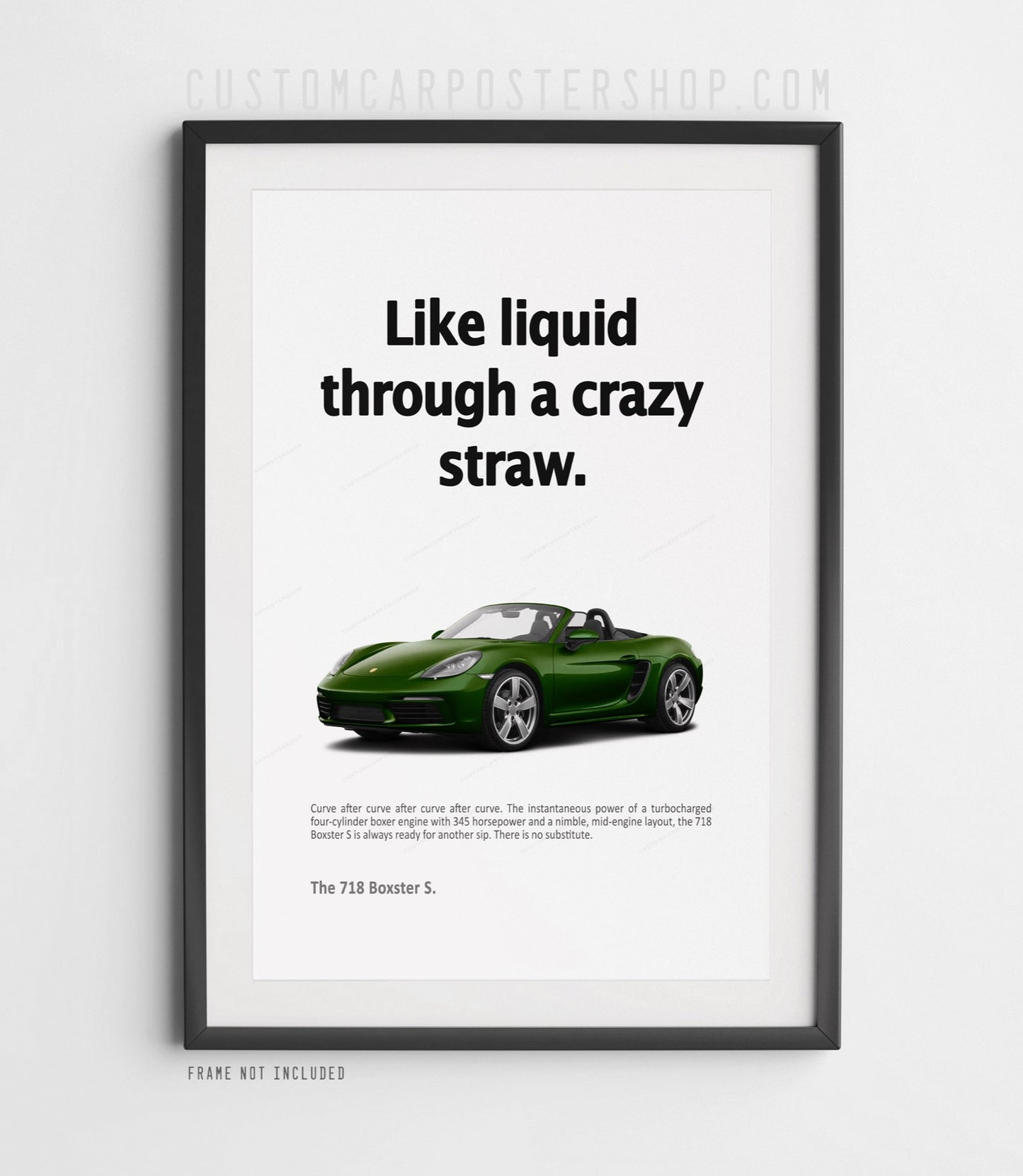 Porsche 718 Boxster S Print Ad - Crazy Straw