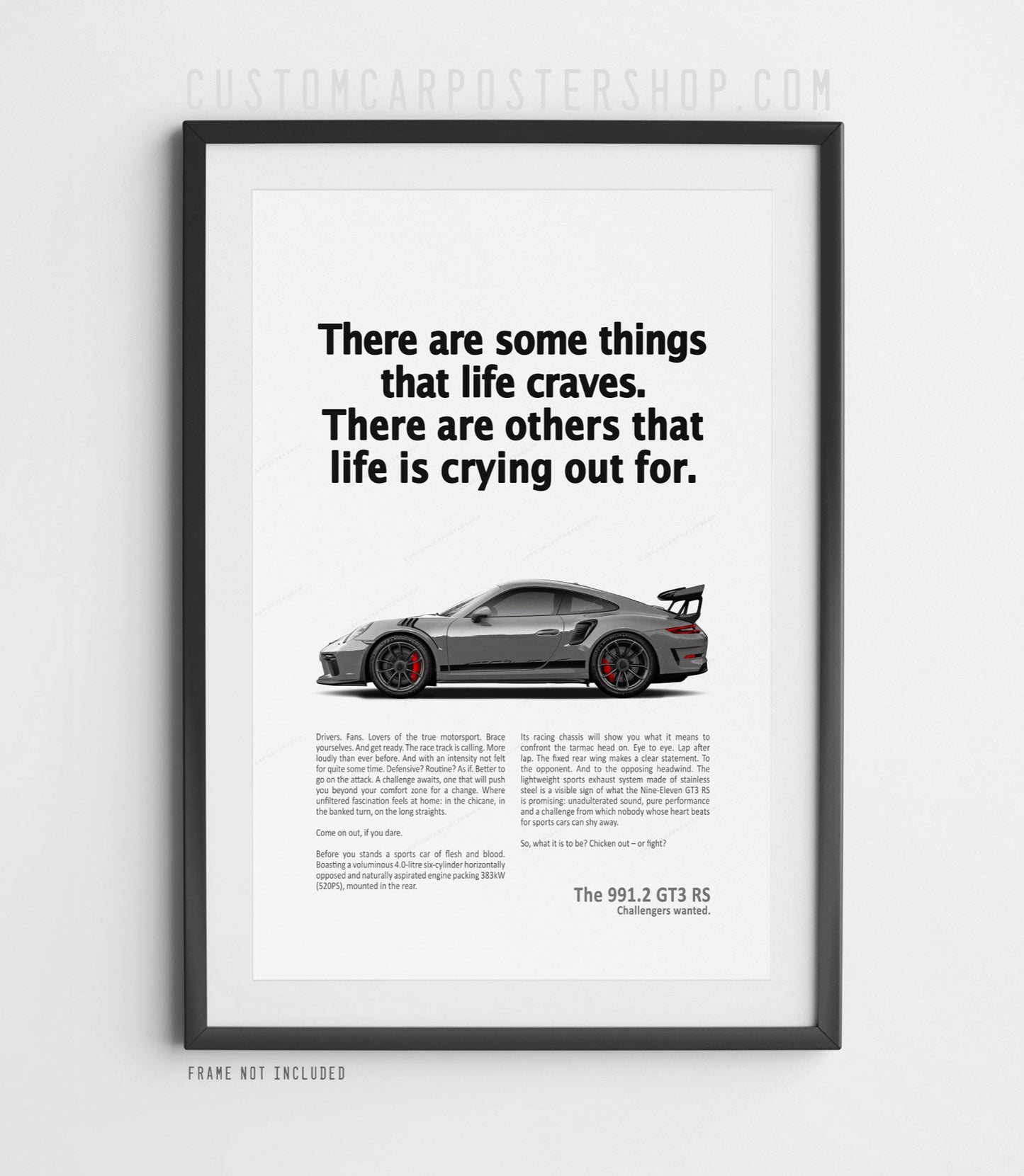 Porsche 911 GT3 RS (991.2) Retro Ad Print - Crying Out For