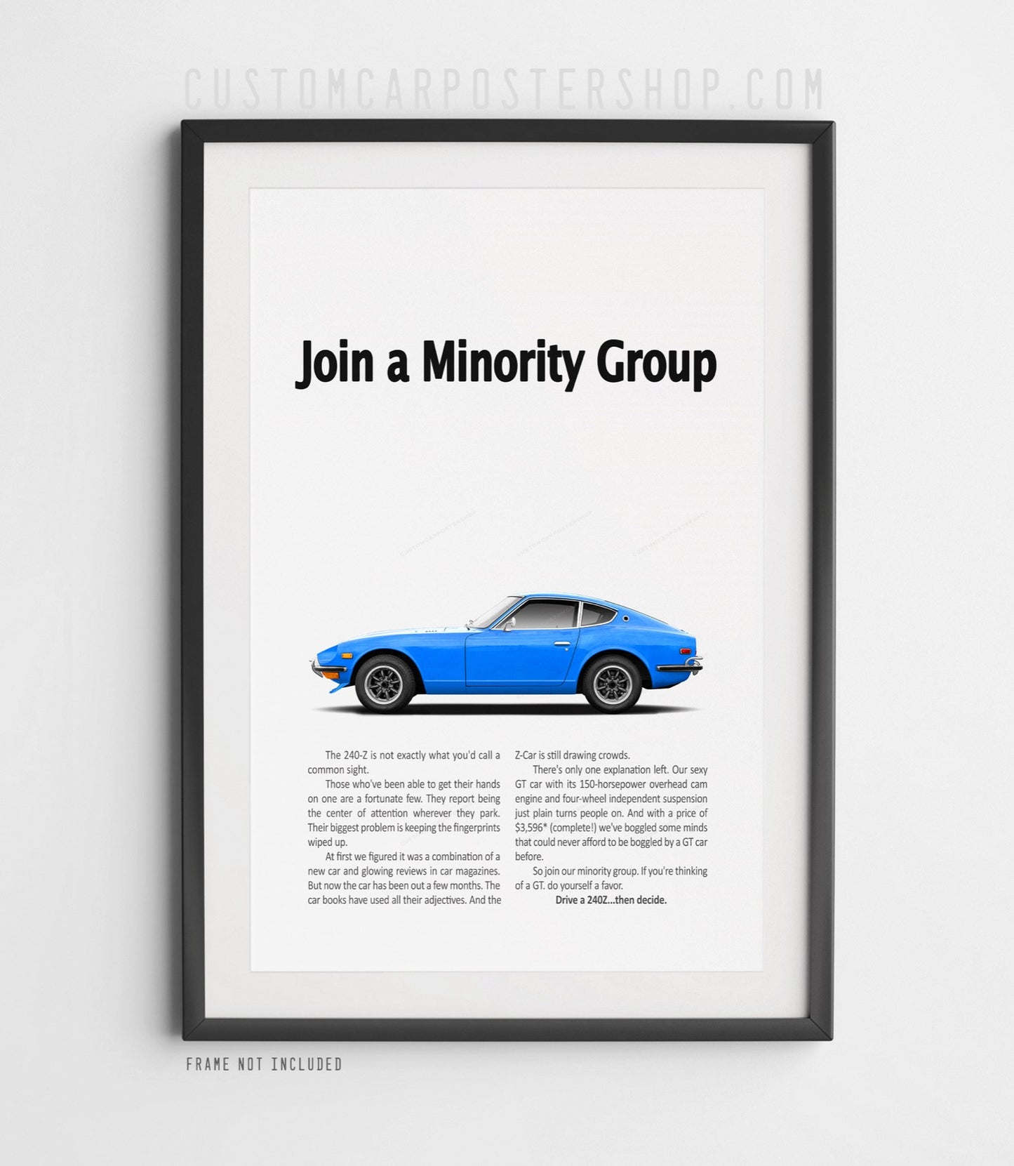 Datsun 240z Retro Print Ad - Minority Group